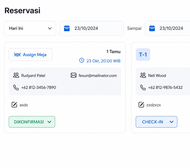 Optimalkan Reservasi Meja